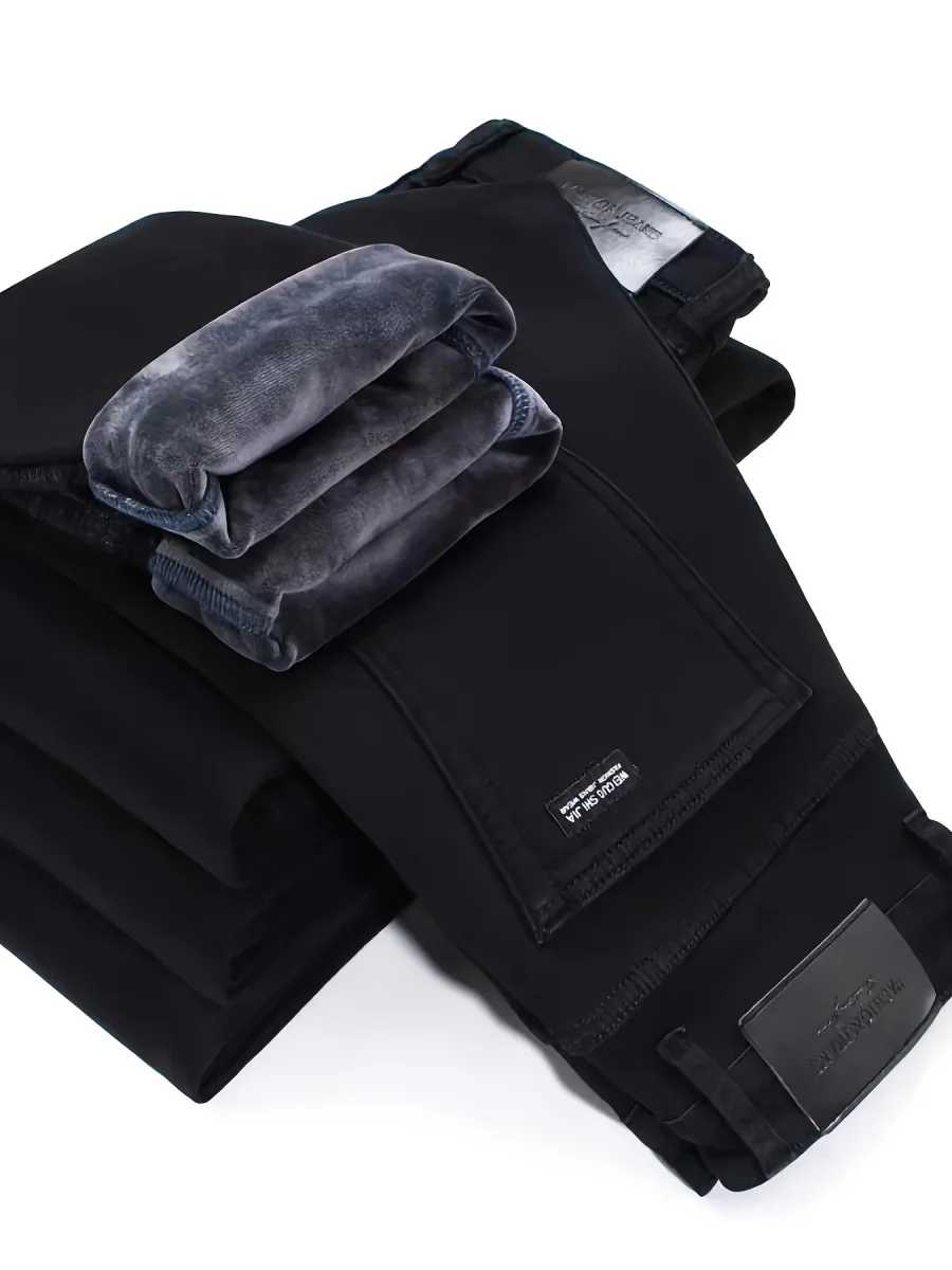 Pantalon Homme Noir Coupe Droite avec Ceinture Détachable Style Décontracté - Imagen 4