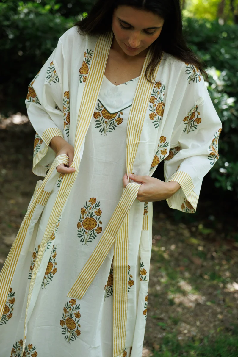 KIMONO MOSTAZA Y VERDE - Imagen 3