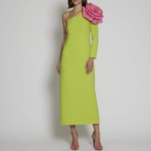 Vestido hombro flor MOSKADA