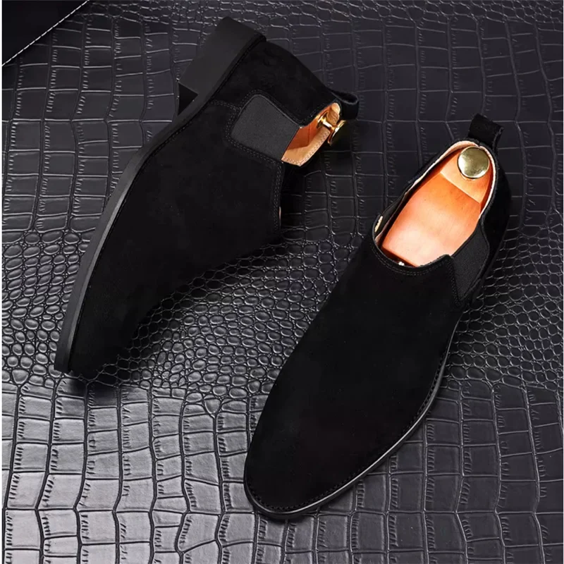 Elegantes botas Chelsea de ante - Imagen 7