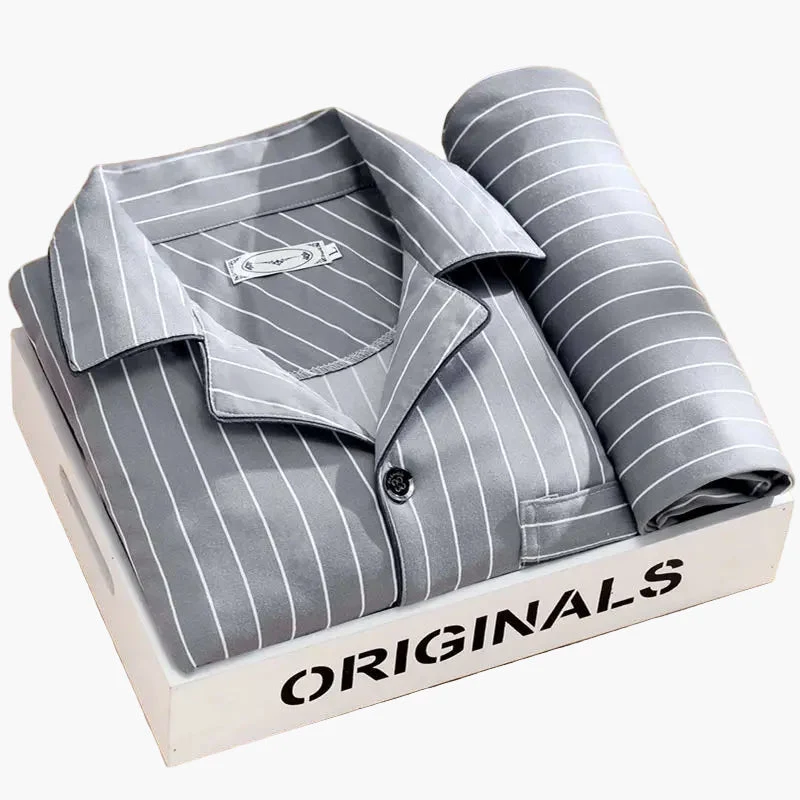 Pyjama Homme Élégant Motif Plumes – Ensemble Confort Nuit et Détente - Imagen 7