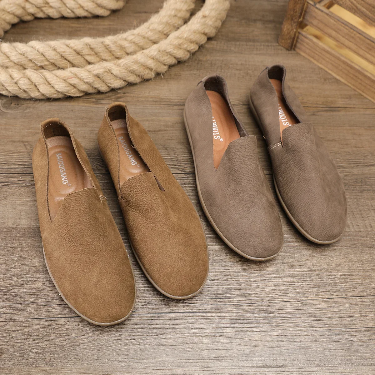 Mocasines de piel para hombre - Imagen 7