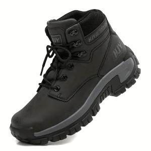 Bottes montantes homme style randonnée, lacets, semelle crantée, plusieurs coloris