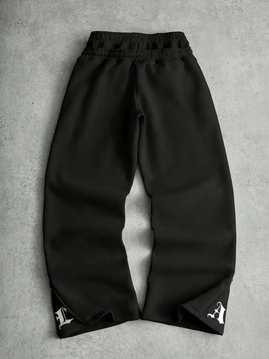 Pantalon de jogging ample brodé noir pour homme - Imagen 6