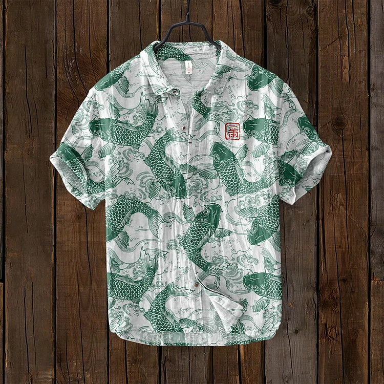 Koi™ - Chemise à Imprimé Japonais - Imagen 5