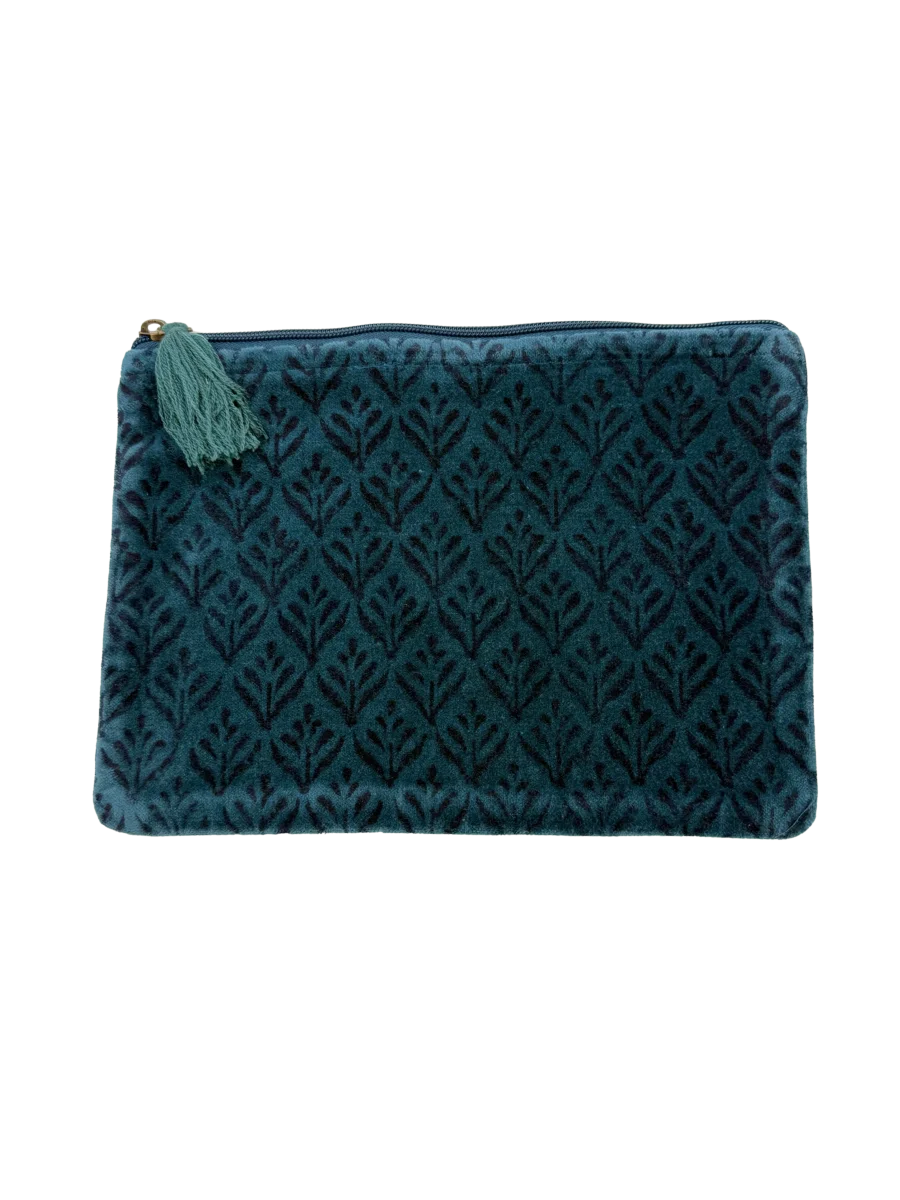 BOLSA PINTURAS TERCIOPELO AZUL