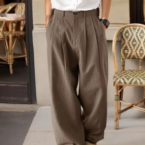 Pantalon large homme style vintage élégant pour look urbain moderne