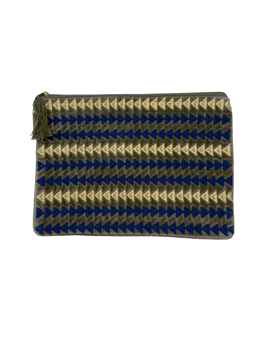 CARTERA DE MANO BORDADA GRIS - Imagen 2