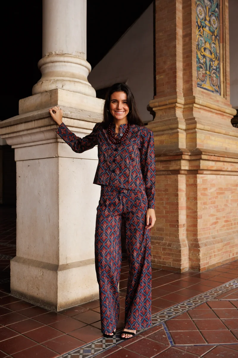 CHAQUETA ESTAMPADA AZUL - Imagen 3