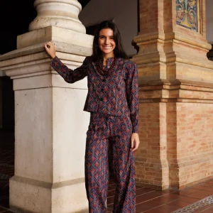 PANTALÓN ESTAMPADO AZUL