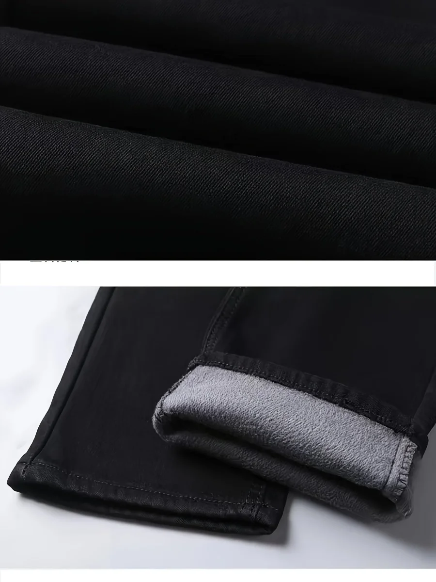 Pantalon Homme Noir Coupe Droite avec Ceinture Détachable Style Décontracté - Imagen 6
