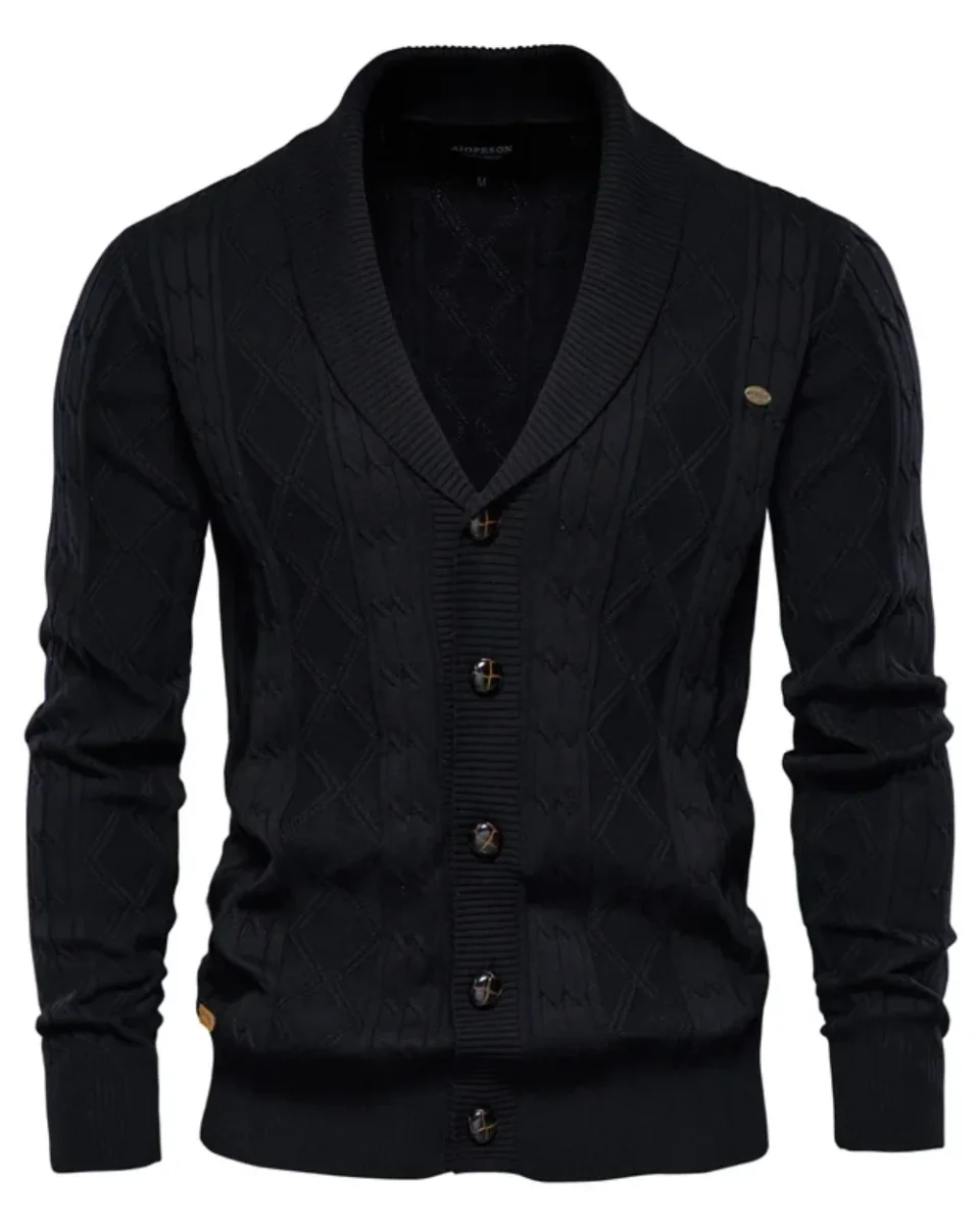 Cárdigan de lujo para hombre con botones - Imagen 6