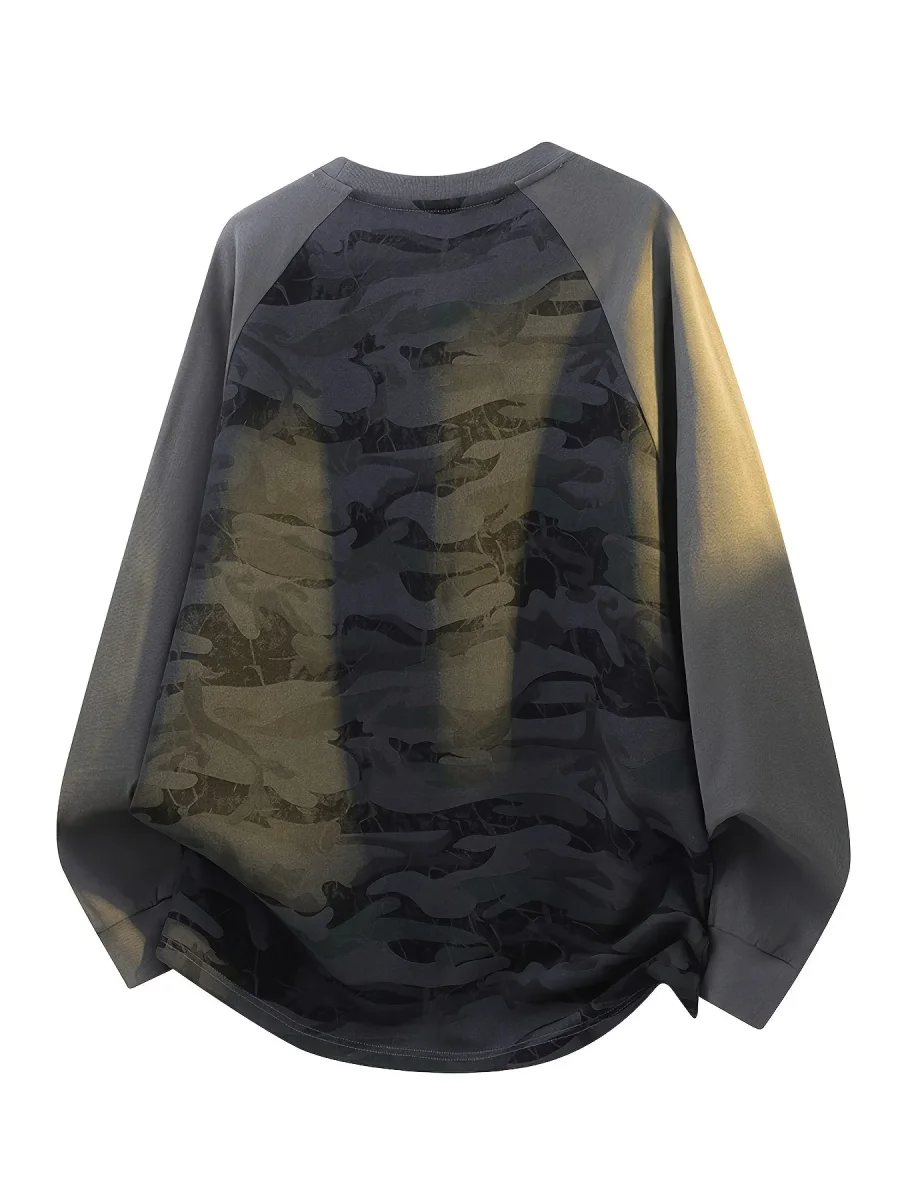 T-shirt à manches longues camouflage Raglan Vert Armée - Imagen 7