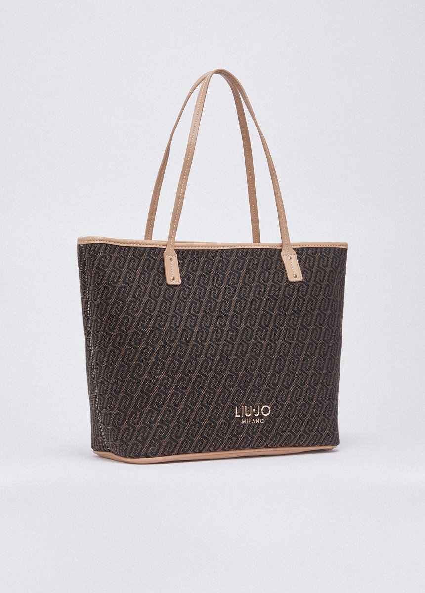 Bolso tote de tejido jacquard LIUJO (disponible en color denim)