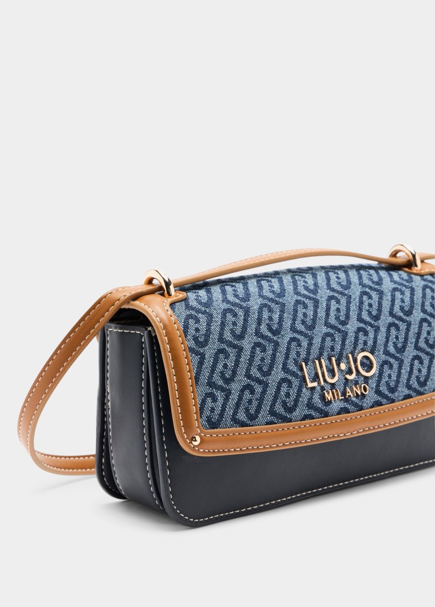 Bandolera pequeña de denim con jacquard LIUJO - Imagen 4