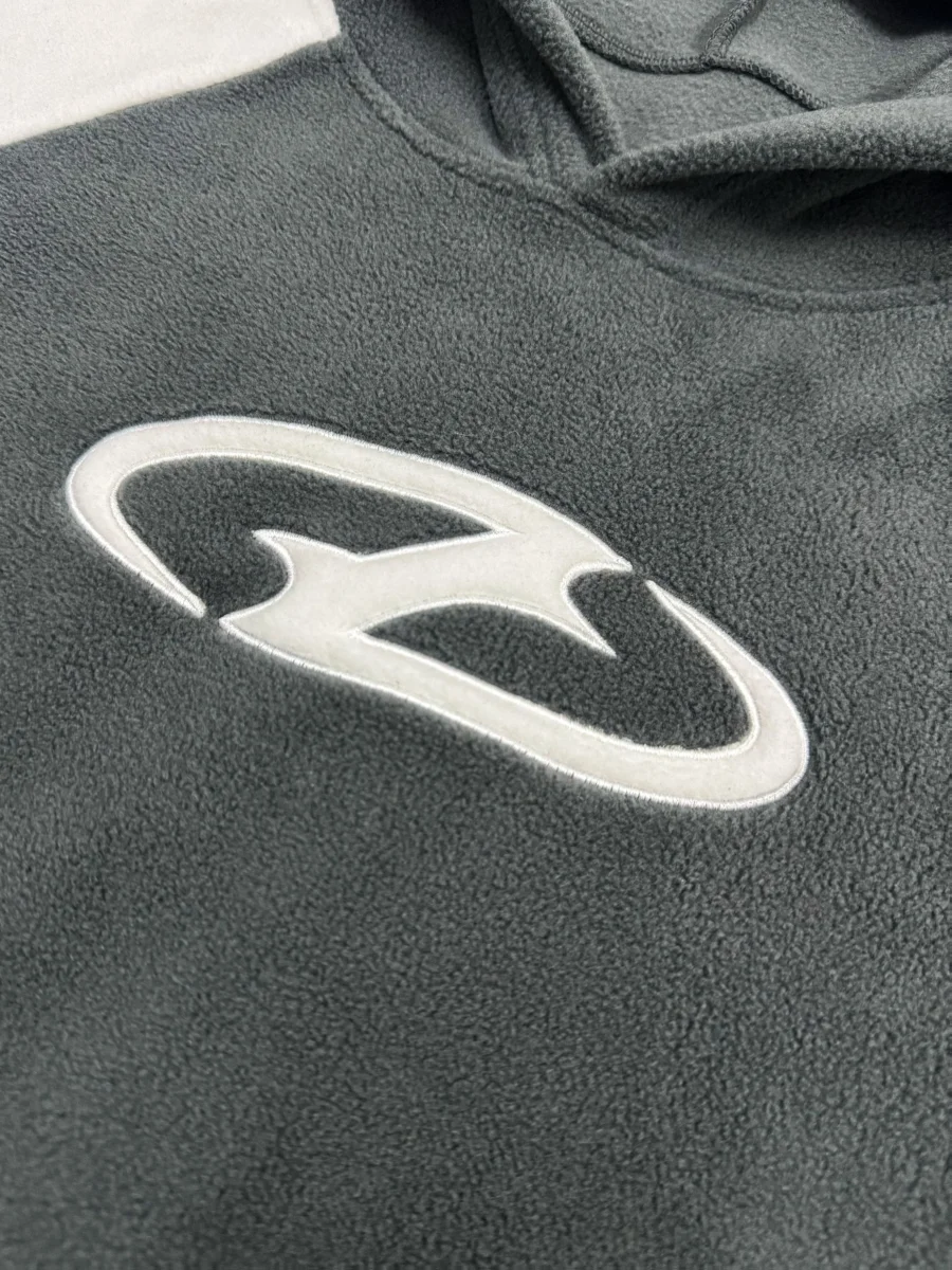 Sweat à Capuche Homme Bicolore Gris Anthracite Blanc Col Roulé Sportif Décontracté - Imagen 8