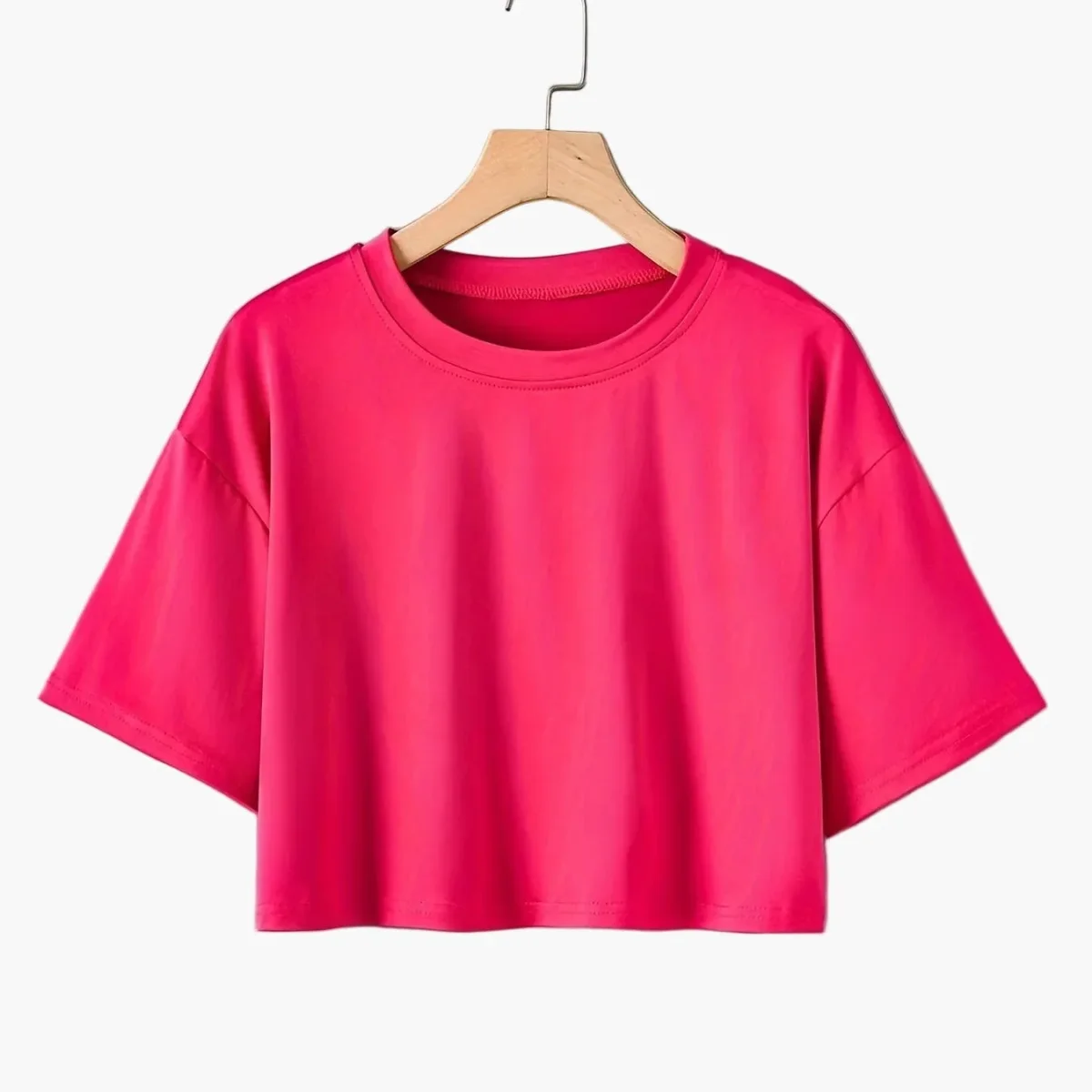 T-shirt court décontracté pour femme à manches courtes style urbain - Imagen 4