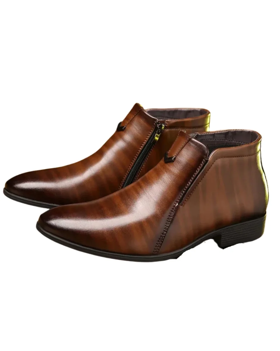 Botas de cuero Beckett con cremallera