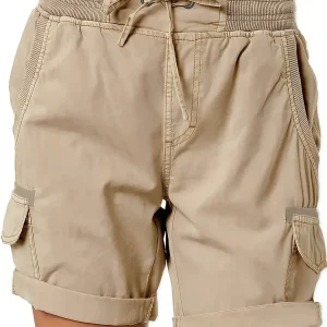 Shorts décontractés pour femme style cargo avec poches et cordon – Idéal pour l'été et les loisirs