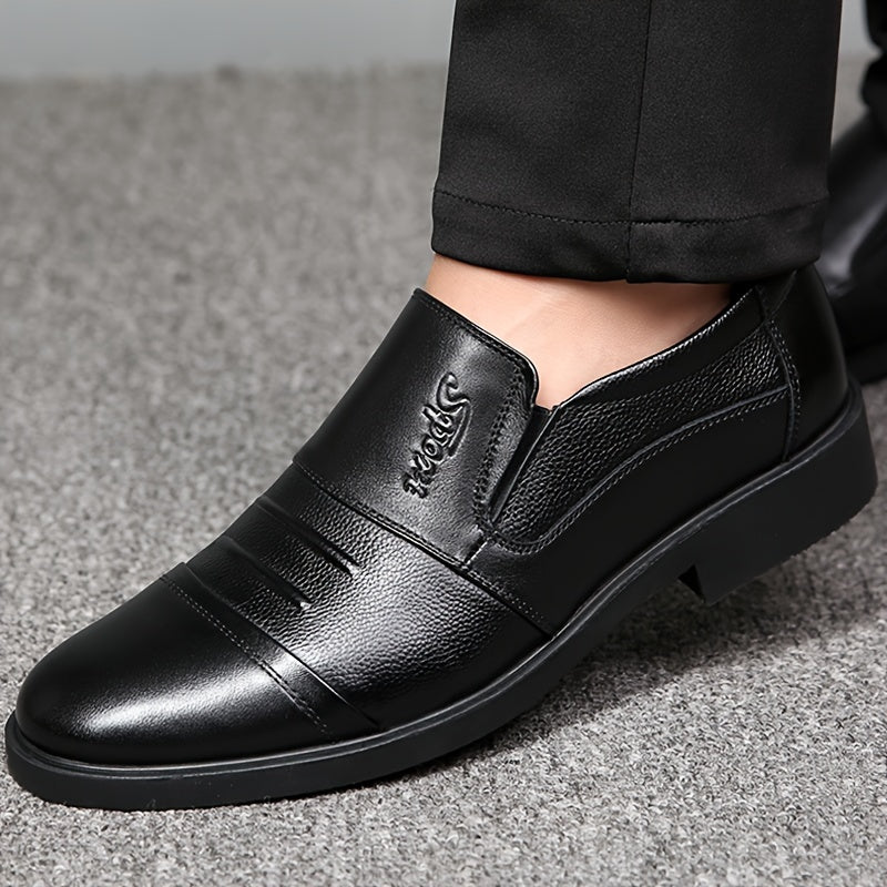Mocassins Homme Doublés Hiver Noirs avec Semelle Noire et Détails Texturés - Imagen 3