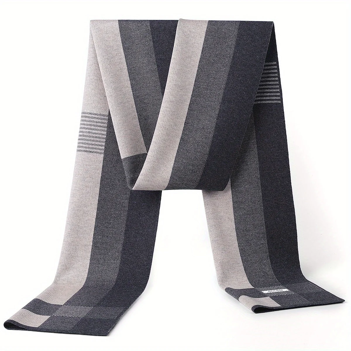 Écharpe à carreaux et motifs géométriques, style écossais, couleurs variées - Imagen 5