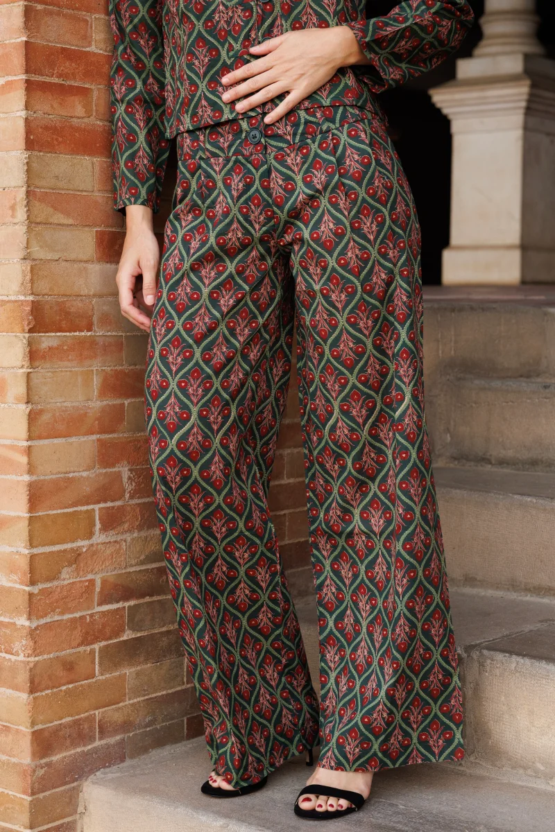 PANTALÓN ESTAMPADO VERDE - Imagen 3