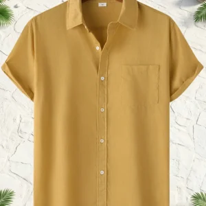 Chemise manches courtes décontractée homme style estival