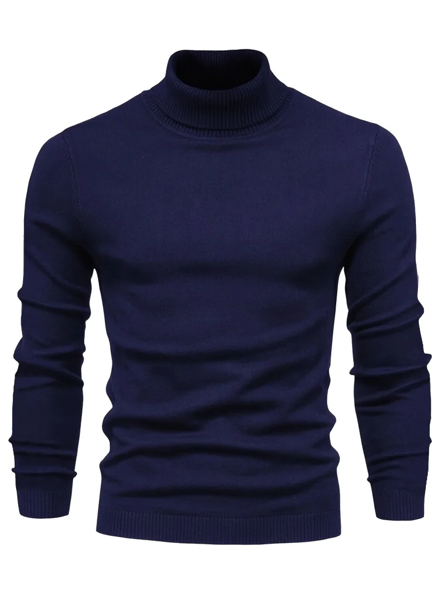 Men’s Classic Ribbed Turtleneck Pullover Sweater - Imagen 5