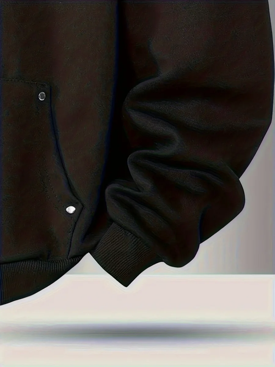 Sweat à capuche ample noir col montant zippé pendentif étoile - Imagen 6
