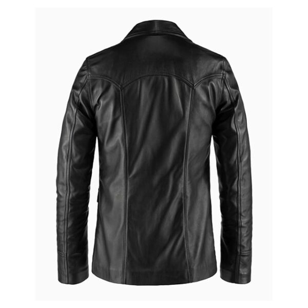 Blazer de piel de oveja para hombre de Agent 47 - Imagen 8