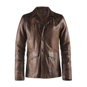 Blazer de piel de oveja para hombre de Agent 47