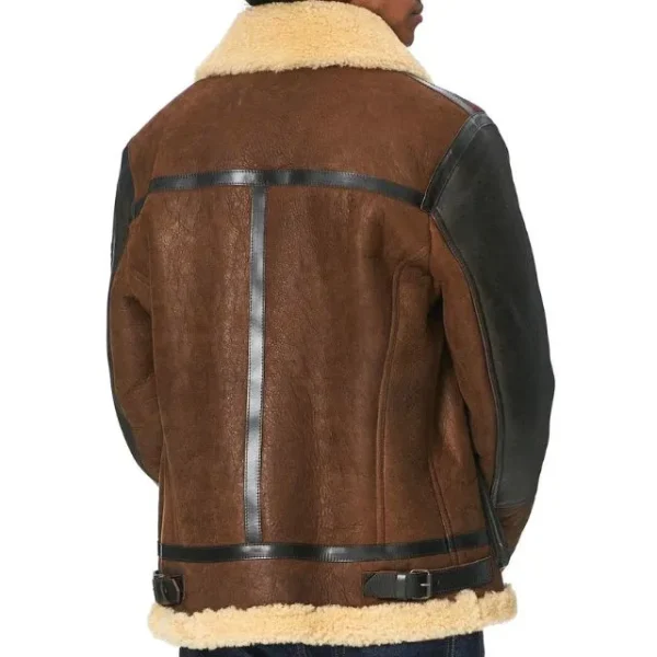 Chaqueta de aviador Astell B3 de piel de oveja para hombre - Imagen 4
