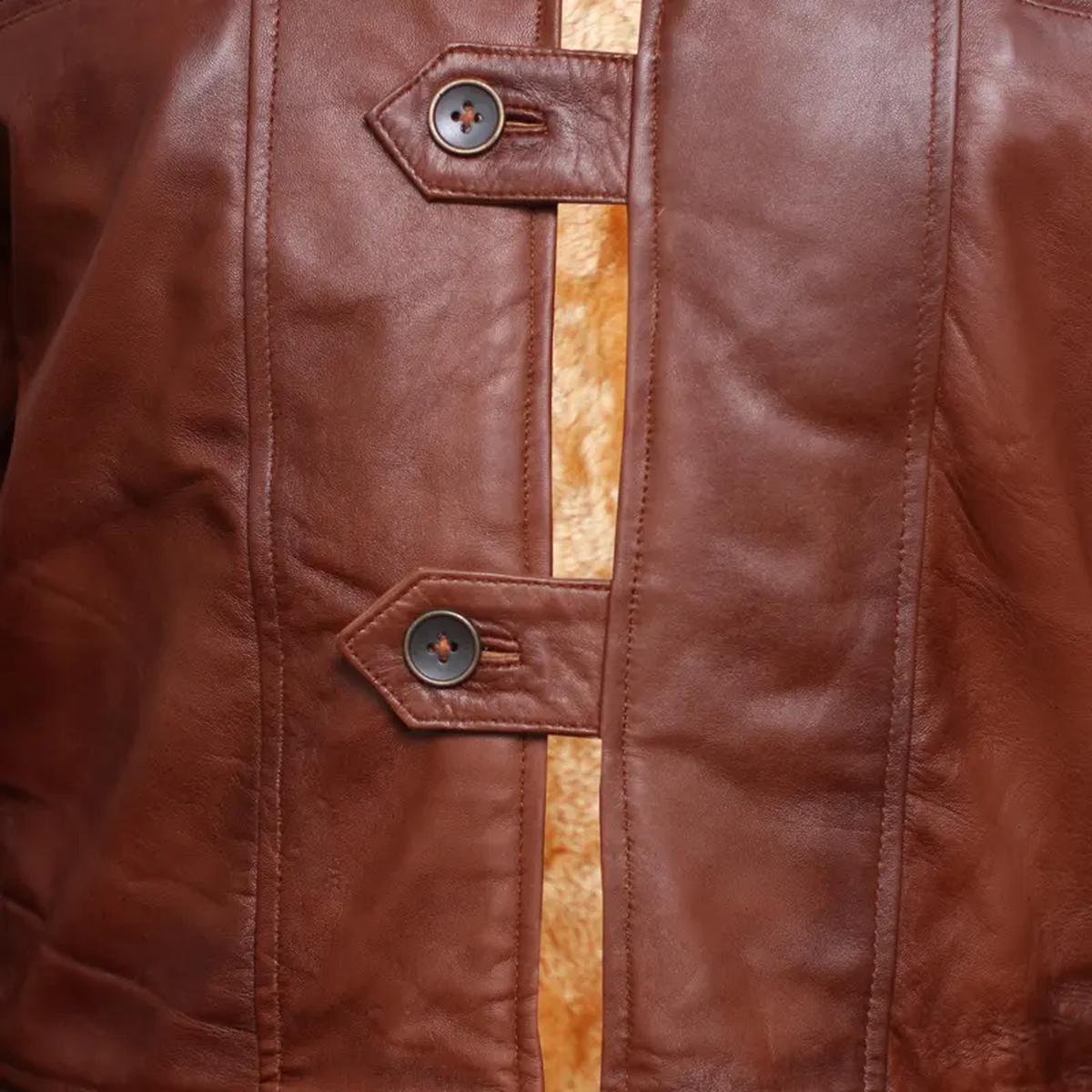 Gabardina de cuero auténtico para hombre Tom Hardy Bane - Imagen 3
