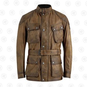 Chaqueta encerada Belstaff Trialmaster con efecto envejecido