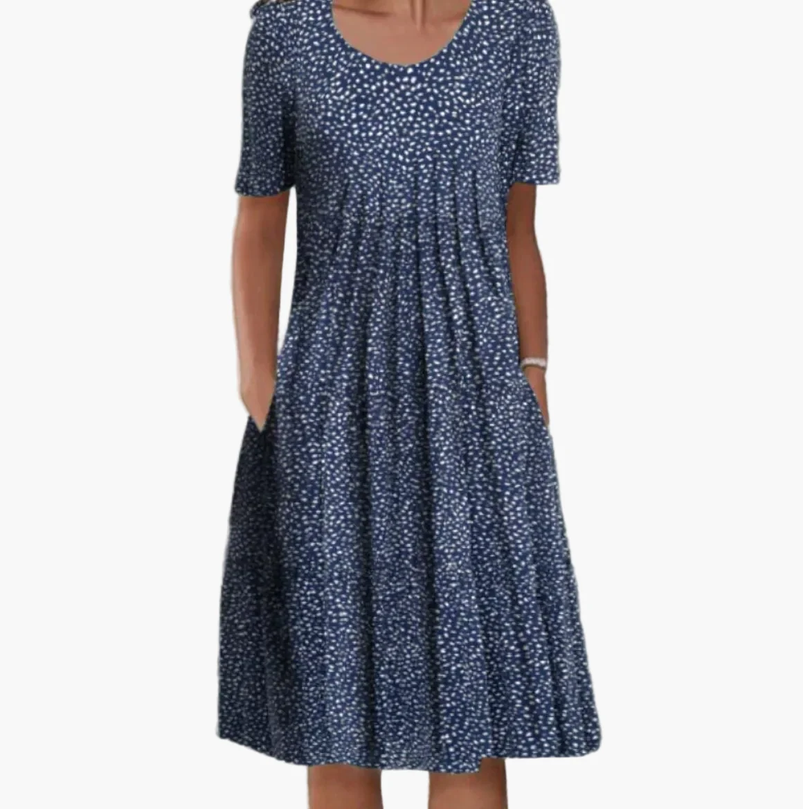 Robe d'été femme coupe midi à imprimé floral, style décontracté et élégant pour occasions estivales - Imagen 3