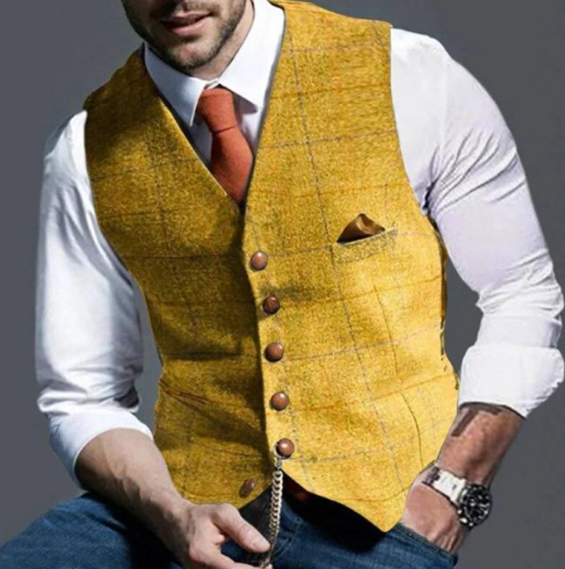 Chaleco elegante para hombre - Imagen 6