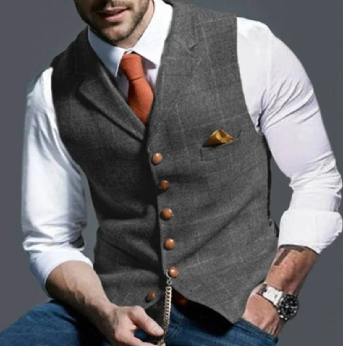 Chaleco elegante para hombre - Imagen 9