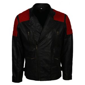 Chaqueta de cuero genuino negra para hombre de la marca Inferno.