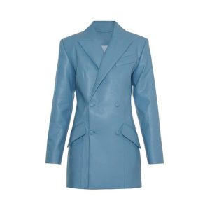 Blazer réplica de Aleksandre Akhalkatsishvili en auténtica piel azul.