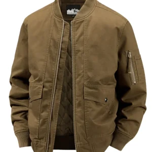 Elegante chaqueta bomber de algodón