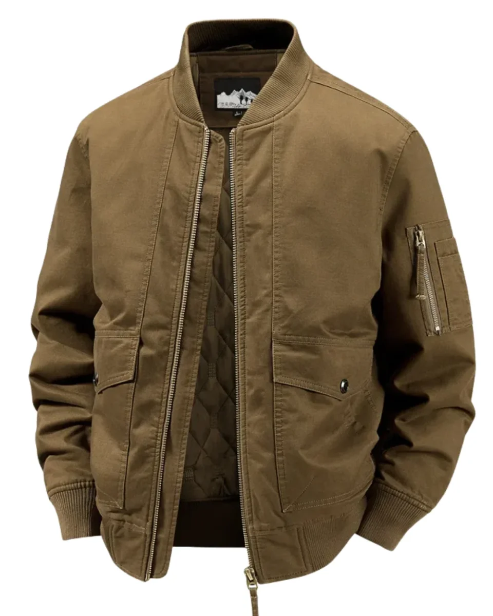Elegante chaqueta bomber de algodón