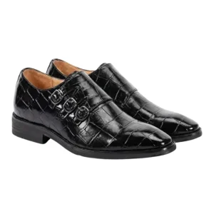 Zapatos elegantes de piel con hebilla