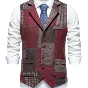 Elegante chaleco de patchwork