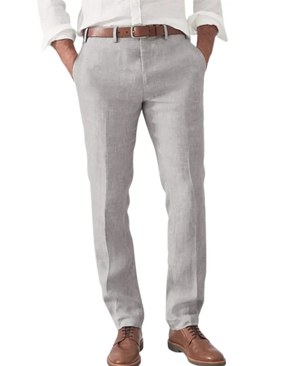 Pantalones de vestir elegantes de lino