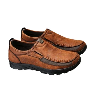 Zapatos informales de cuero sin cordones