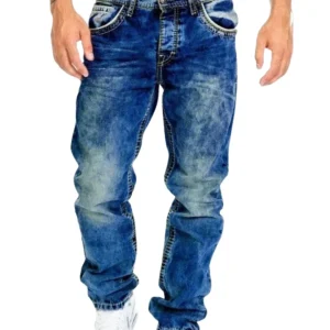 Vaqueros moteros de denim