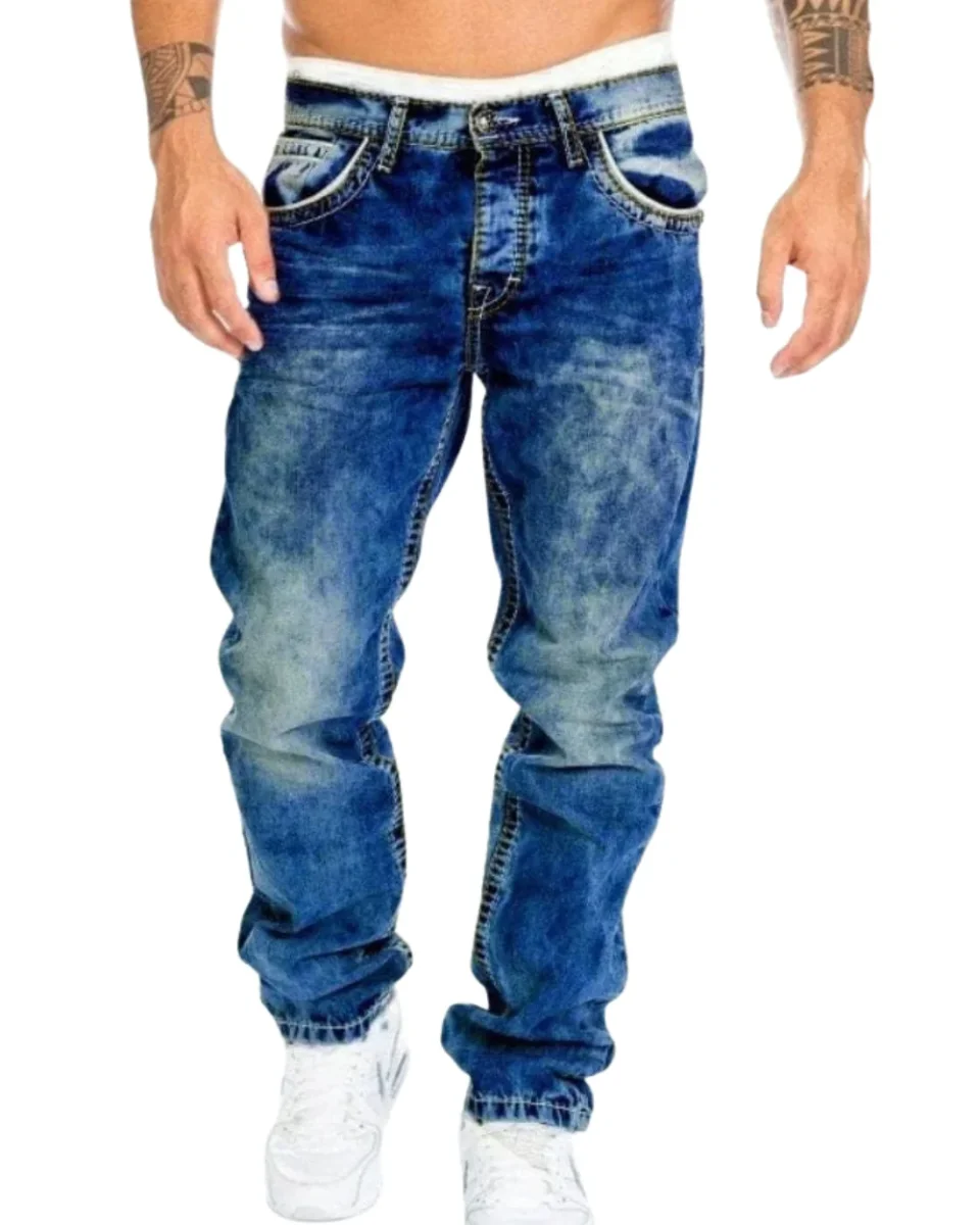 Vaqueros moteros de denim
