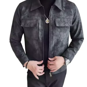 Chaqueta informal de ante