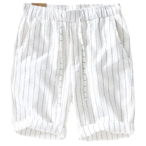 Pantalones cortos elegantes de algodón y lino
