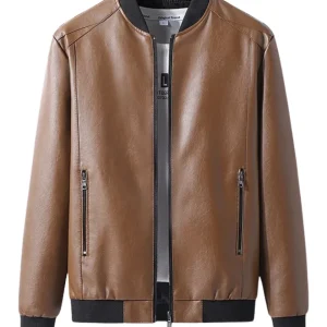 Chaqueta de cuero elegante